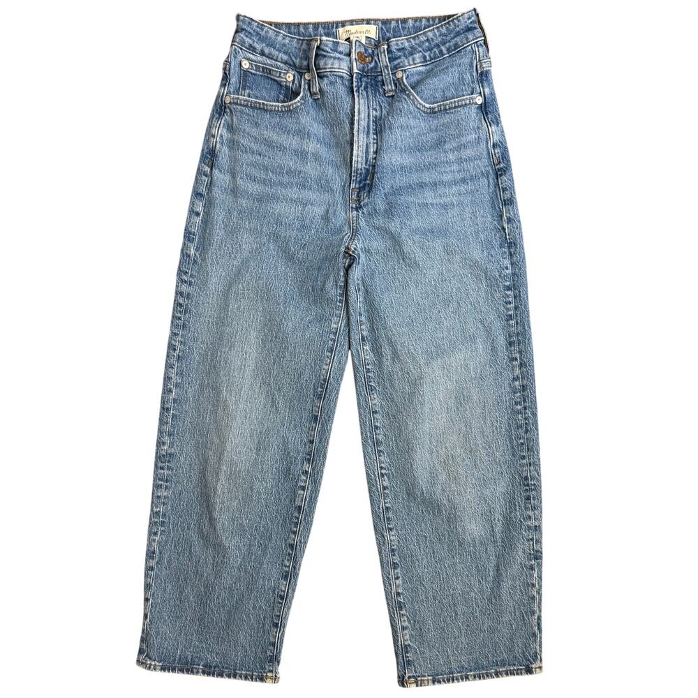 Madewell Jean Curvy Perfect Vintage Wide-Leg Crop Anthropologie Blue Women’s 28